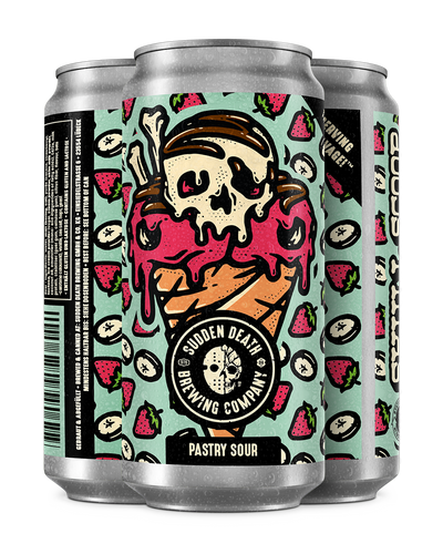Sudden Death - Skull Scoop - Strawberry, Banana, Chocolate, Vanilla Smoothie Sour